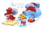  @_@ arm_up bandana cape chiimako claws closed_mouth collared_cape colored_sclera commentary_request daroach doc_(kirby) eyepatch facial_hair flying_saucer hand_on_headwear hat kirby_(series) kirby_squeak_squad mustache open_mouth red-tinted_eyewear red_bandana red_cape red_eyes red_headwear red_shirt riding shirt simple_background sleeveless sleeveless_shirt smile spacecraft speed_lines spinni squeakers star_(symbol) storo sunglasses tinted_eyewear translation_request ufo warp_star white_background yellow_sclera 