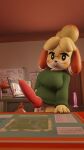  3d_(artwork) animal_crossing animal_genitalia animal_penis anthro balls big_balls big_breasts big_dildo big_penis blush bottomless breasts canid canine canine_genitalia canine_penis canis clothed clothing computer desk digital_media_(artwork) dildo domestic_dog erection eyewear front_view fur furfnsfw furniture genitals glasses gynomorph hair hi_res huge_penis inside intersex isabelle_(animal_crossing) laptop leaning looking_at_viewer mammal nintendo partially_clothed penis sex_toy shih_tzu smile solo table thick_thighs toy_dog vein veiny_penis wide_hips yellow_body yellow_fur 