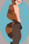  anthro brown_body brown_fur bulge clothing davias00 digital_media_(artwork) fur hi_res male mammal open_mouth simple_background smile solo tongue 