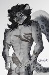  absurd_res anthro felid hi_res klemens male mammal pantherine snow_leopard solo 