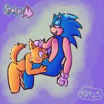  1:1 anthro blue_body canid canine clothing crossover duo eulipotyphlan fellatio fox fox_tail genitals gloves green_eyes handwear hedgehog kaiketsu_zorori male male/male mammal oral oral_penetration penetration penile penis sega sex sexy_eyes sonic_the_hedgehog sonic_the_hedgehog_(series) staplerad white_clothing white_gloves white_handwear yellow_body zorori 