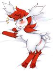  female female/female feral fur generation_4_pokemon hair legendary_pokemon nintendo pokemon pokemon_(species) red_body red_eyes red_fur red_hair scarlet_paw_(akenoy) shaymin sky_forme_shaymin solo takumi_(artist) 