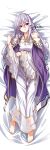  1girl absurdres bare_shoulders barefoot breasts circlet commentary corruption dakimakura_(medium) dark_persona dress feet fire_emblem fire_emblem:_genealogy_of_the_holy_war highres incredibly_absurdres jewelry julia_(fire_emblem) long_hair lying mind_control on_back purple_hair red_eyes ryuka solo 