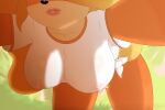  absurd_res activision anthro bandicoot bent_over big_breasts blonde_hair breasts brown_body brown_fur clothed clothing crash_bandicoot_(series) female fur hair hi_res lawgx lips long_hair mammal marsupial multicolored_body multicolored_fur shirt solo t-shirt tan_body tan_fur tawna_bandicoot topwear two_tone_body two_tone_fur 