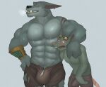  abs anthro bulge canid canine canis clothing duo ear_piercing eyewear fleshformomo fur goggles hi_res league_of_legends male male/male mammal murid murine muscular muscular_anthro muscular_male pecs piercing rat riot_games rodent torn_clothing twitch_(lol) warwick_(lol) wolf 