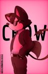  anthro belt black_hair bottomwear canid canine canis clothing crow_(thedeathcrow) eyewear gloves hair handwear hi_res jacket male mammal necktie pants shirt solo spade_tail suit sunglasses tail thedeathcrow05 topwear wolf 