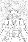  1boy aku_no_meshitsukai_(vocaloid) allen_avadonia bow closed_eyes commentary_request crossdressing crying decapitation dress dress_bow dress_flower evil_ziri evillious_nendaiki field flower flower_field frilled_sleeves frills greyscale hair_down hair_ornament hairclip hands_on_own_stomach highres impersonation korean_commentary lineart lying monochrome off-shoulder_dress off_shoulder on_back own_hands_clasped own_hands_together parted_lips petticoat sketch streaming_tears tears vocaloid wide_sleeves 