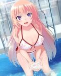  bikini ichinose_honami_(youjitsu) non-web_source purple_eyes red_bikini summer swimsuit white_bikini 