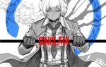  1boy character_name coat expressionless holding holding_weapon kankan33333 limbus_company necktie open_clothes open_coat project_moon short_hair sinclair_(limbus_company) sketch solo spot_color suspenders upper_body weapon yellow_eyes 