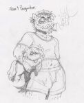  2022 ambiguous_gender anthro bongwater_(federalchemical1728) boxers_(clothing) canid canine canis character_name clothed clothing collar crop_top domestic_dog duo eyelashes federalchemical1728 feral fluffy_pony fluffy_pony_(species) fur graphite_(artwork) greyscale hair half-closed_eyes half-length_portrait holding_another holding_feral hooves male mammal mane midriff monochrome narrowed_eyes navel pencil_(artwork) portrait shirt simple_background smoke smoking standing tail teeth topwear traditional_media_(artwork) underwear whiskers white_background 