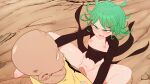  animated animated_gif black_dress breasts clothed_sex dress expressionless green_hair hetero looping_animation mrploxykun nipples one-punch_man penis pussy saitama_(one-punch_man) sex short_hair stomach_bulge suspended_congress tatsumaki torn_clothes torn_dress vaginal 
