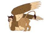  absorption_vore after_vore alpha_channel ambiguous_gender anthro anthro_prey ass_up assimilation avian brown_body brown_feathers brown_fur butt diego_(thatgryphonguy) feathers feral feral_pred fur group gryphon half-closed_eyes hi_res looking_back male male_pred mythological_avian mythology narrowed_eyes raised_tail side_view simple_background size_difference tail transparent_background trio unwilling_prey vore wings 