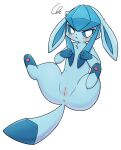  anus blue_body blue_eyes blush butt eeveelution female feral generation_4_pokemon genitals glaceon hi_res looking_at_viewer nintendo park_horang pawpads paws pokemon pokemon_(species) pussy simple_background solo spread_legs spreading white_background 