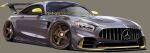  absurdres brown_background car highres mercedes-benz mercedes-benz_amg_gt motor_vehicle no_humans original shadow signature silenxe spoiler_(automobile) sports_car stance_(vehicle) vehicle_focus 