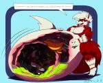  abdominal_bulge absurd_res belly big_belly bodily_fluids canid canine canis dirtymac domestic_cat felid feline felis female female_pred hi_res male mammal mistrust nervous null oral_vore sweat vore wolf 