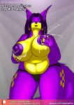  anthro big_breasts bodily_fluids breast_milking breasts canid canine female fox hi_res huge_breasts lactating mammal milk nipples noor_(palmarianfire) overweight palmarianfire purple_nipples slightly_chubby solo thick_thighs 
