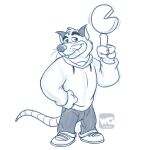  2023 alternate_species anthro biped bottomwear brok_the_investigator cheese clothing dairy_products food graff_filsh hi_res hoodie hubie360 humanoid_hands male mammal murid murine pants rat rodent simple_background solo topwear white_background 