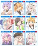  1boy 6+girls a.i._voice adachi_rei adjusting_eyewear animal_ears antenna_hair arms_up black_hair black_sailor_collar black_shirt blonde_hair blue_bow blue_eyes blush bob_cut bow bowtie brown_cardigan cabbie_hat cardigan cat_ears cat_girl character_name chipochopo324 commentary_request dark_halo detached_sleeves diagonal-striped_bowtie followers_favorite_challenge gekiyaku glasses green_eyes green_jacket grey_hair grin hair_bow hair_ornament hair_ribbon hairclip halo hat headlamp headphones highres holding_hands interlocked_fingers inverted_bob jacket kagamine_len kizuna_akari kizuna_akari_(a.i._voice) kotonoha_akane kotonoha_aoi kyoumachi_seika long_hair long_sleeves multiple_drawing_challenge multiple_girls one_eye_closed one_side_up open_cardigan open_clothes open_mouth orange_eyes orange_hair palms_together pink_hair pink_ribbon polka_dot polka_dot_bow puffy_long_sleeves puffy_sleeves purple_bow purple_bowtie purple_eyes purple_hair radio_antenna red_bow red_eyes ribbon sailor_collar salute sayo_(voicevox) shirt short_hair sidelocks simple_background sleeveless sleeveless_jacket sleeveless_shirt smile utau vocaloid voiceroid voicevox white_background white_jacket white_ribbon white_shirt window_(computing) yamine_renri yuzuki_yukari yuzuki_yukari_(shizuku) 