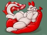  animate_inanimate anthro balloon canid canine circle_eyebrows eyebrows inflatable living_inflatable mammal pool_toy red_eyes solo symrea tan_body 