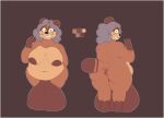  2023 anthro anus areola balls belly big_areola big_balls big_belly big_breasts big_butt biped breasts brown_body brown_fur brown_nose brown_skin butt canid canine chubby_anthro chubby_belly chubby_gynomorph chubby_intersex color_swatch colored creepy_smile digital_drawing_(artwork) digital_media_(artwork) elderly_anthro elderly_gynomorph elderly_intersex eyelashes facial_markings fangs flat_colors fur genitals grannybase grey_hair gynomorph hair hands_behind_back happy head_markings hi_res huge_balls huge_hips huge_thighs hyper hyper_balls hyper_genitalia intersex japanese junko_gamou_(grannybase) looking_at_viewer looking_back malafox mammal markings mask_(marking) micropenis model_sheet multicolored_body multicolored_fur multicolored_skin multicolored_tail navel nipples nude old open_mouth overweight overweight_anthro overweight_gynomorph overweight_intersex penis puffy_anus raccoon_dog red_eyes sadistic_smile simple_background small_penis smile solo standing tail tanuki teeth thick_thighs wide_hips 