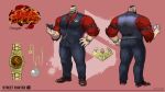  arm_belt beard book capcom character_name facial_hair formal glasses mohawk muscular muscular_male official_alternate_costume official_art reference_sheet standing street_fighter street_fighter_6 suit waistcoat watch wristwatch zangief 