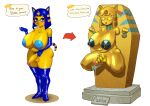  accessory animal_crossing ankha_(animal_crossing) anthro areola armwear balls before_and_after big_areola big_breasts big_butt big_penis black_pubes blue_hair bodily_fluids boots breasts butt chastity_cage chastity_device clothing cock_ring crabhorn domestic_cat elbow_gloves felid feline felis footwear fur genital_fluids genitals gloves gold_statue gynomorph hair handwear hi_res huge_breasts humanoid_genitalia humanoid_penis instant_loss_2koma intersex jewelry leaking_penis leaking_precum legwear mammal mind_break mostly_nude_anthro mostly_nude_gynomorph nintendo nipple_chain nipple_clamp nipple_piercing nipple_ring nipples penis penis_accessory penis_jewelry petrification piercing precum pubes ring_piercing sarcophagus solo thick_thighs thigh_boots thigh_highs wide_hips yellow_body yellow_fur 