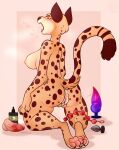  anal_beads anthro anus bodily_fluids breasts butt buttplug dildo felid feline female genital_fluids genitals hi_res kneeling leopard looking_pleasured lube mammal moan nipples open_mouth pantherine pawpads paws plug_(sex_toy) pussy pussy_juice pussy_juice_on_dildo pussy_juice_string rubbing_pussy sex_toy side_boob solo starthewerewolf tail thick_thighs 