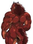  2_horns absurd_res anthro back_muscles biceps hi_res horn lizard lustful_desires male muscular muscular_anthro muscular_male red_body reptile rousk_(lustful_desires) scalie solo spikes spikes_(anatomy) tail vein veiny_muscles yazoe 