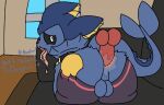  butt butt_grab clothing collar duo eeveelution feral generation_1_pokemon girly hand_on_butt legwear male male/male moan nintendo pokemon pokemon_(species) thick_thighs vaporeon 