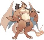  animated anthro baehotline big_pecs biped bulge charizard claws clothing finger_claws generation_1_pokemon hammer holding_hammer holding_object holding_tool male mega_charizard mega_charizard_y mega_evolution muscular muscular_anthro muscular_male nintendo nipples pecs pokemon pokemon_(species) solo standing toe_claws tools underwear 