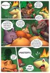  anthro anus balls big_balls big_butt biped bite black_body black_fur brown_body brown_skin butt charizard dialogue doost english_text fingers fur generation_1_pokemon generation_2_pokemon generation_5_pokemon generation_8_pokemon gengar genitals green_background group hi_res huge_balls huge_butt male male/male nintendo nude open_mouth orange_body orange_skin orange_tail pokemon pokemon_(species) purple_body purple_skin quilava red_eyes rillaboom scrafty simple_background speech_bubble standing tail teeth text wings yellow_body yellow_skin zoroark 