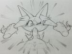  anthro bodily_fluids box_(hajimeyou654) braixen cum cum_in_mouth cum_inside disembodied_hand disembodied_torso duo ejaculation fellatio female generation_6_pokemon genital_fluids genitals hair heart_eye hi_res human impact_lines inner_ear_fluff interspecies male male/female mammal nintendo oral penile penis pokemon pokemon_(species) pokephilia pulling_hair sex shaking shocked simple_background touching_hair traditional_media_(artwork) trembling tuft tugging 