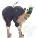  absurd_res anthro anus bent_over big_butt bodily_fluids bungie butt clothing destiny_2 exo_dog footwear genital_fluids glistening glistening_butt goat-kun hi_res high_heels leaking_precum looking_back machine male nude precum robot solo sony_corporation 