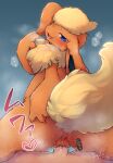  absurd_res anthro anus blush bodily_fluids duo eeveelution female flareon fur generation_1_pokemon genital_fluids genitals hi_res human ingi interspecies male male/female mammal nintendo nude orange_body penetration penis pokemon pokemon_(species) pussy sex smile tail tongue 