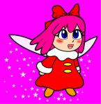  accessory blush bow_ribbon fairy female hair_accessory hair_bow hair_ribbon humanoid insect_wings kingmonster kirby_(series) low_res nintendo ribbon_(kirby) ribbons solo sparkles wings 