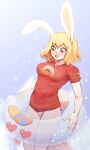  absurd_res anthro blonde_hair blush bottomless breasts carrot_(one_piece) clothed clothing cute_expression digital_media_(artwork) female fur genitals hair hi_res lagomorph leporid mammal minkmen_(one_piece) mycrys nipples one_piece open_mouth outside pose pussy rabbit simple_background sky smile solo summer swim_ring tagme tail teeth tongue topwear water white_body white_fur 