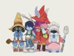  alternate_costume anthro apluss black_body black_fur blue_hair bovid caprine clothing clothing_swap cosplay deltarune eyewear female final_fantasy final_fantasy_ix freya_crescent fur glasses goat group hair hat headgear headwear human kris_(deltarune) lancer_(deltarune) male mammal purple_hair quina_quen ralsei scalie square_enix staff susie_(deltarune) undertale_(series) vivi_ornitier wizard_hat zidane_tribal 