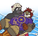  age_difference anthro badger clothed clothing digital_media_(artwork) dragon duo duo_focus friends group hair hi_res honey_badger humanoid kemono male mammal mustelid musteline red_panda_mirr slightly_chubby tail teamwork young younger_male 