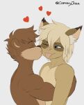  &lt;3 anthro cammyjazz duo ear_piercing hi_res jazz_(cammyjazz) kissing male male/male mammal mustelid otter piercing tongue tongue_out 
