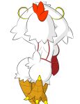  2020 alpha_channel anthro apron apron_only avian bird butt cheap_cheap_chicken chicken clothing digital_drawing_(artwork) digital_media_(artwork) dreameclipsewolf female galliform gallus_(genus) hi_res looking_ahead parappa_the_rapper phasianid raised_arm raised_leg rear_view red_apron simple_background solo sony_corporation sony_interactive_entertainment standing tail transparent_background white_body yellow_legs 