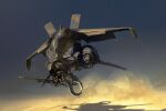  aircraft airplane ammunition_belt cannon desert dust_cloud flying gunship military_vehicle original science_fiction steamcui 