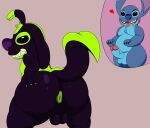  &lt;3 absurd_res alien anthro anus balls bedroom_eyes belly bent_over big_butt big_penis black_sclera blue_body blue_claws blue_ears blue_fur blue_nose bodily_fluids butt claws colossalstars digital_media_(artwork) disney drooling duo erection excited experiment_(lilo_and_stitch) fan_character fur genitals green_body green_claws green_fur green_tail half-closed_eyes hand_on_butt hi_res lilo_and_stitch looking_back male multicolored_body multicolored_fur narrowed_eyes penis pink_background presenting presenting_hindquarters purple_body purple_ears purple_fur purple_nose purple_tail saliva seductive sharp_teeth simple_background smile stitch_(lilo_and_stitch) tail teeth thick_thighs tongue two_tone_body two_tone_fur two_tone_tail vein veiny_penis white_eyes 