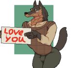  animated anthro blush brown_body canid canine clothing digital_media_(artwork) fur hair male mammal mertvykhcrows pixel_(artwork) simple_background solo tail tail_motion 