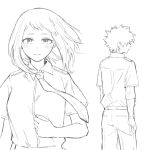  1girl angst artist_request boku_no_hero_academia brown_eyes brown_hair couple dress ethereal green_eyes green_hair highres midoriya_izuku ship source_request surreal uraraka_ochako watercraft 