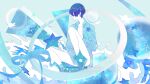  alternate_costume androgynous bad_source blue_eyes converse galaxy_background highres houseki_no_kuni long_sleeves looking_at_viewer open_clothes open_shirt phosphophyllite phosphophyllite_(ll) shirokuko short_hair solo water_background 