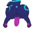  adam_teh_bre alpha_channel animal_genitalia animal_penis anus balls blue_balls blue_body blue_ears blue_fur blue_markings blue_tail canine_genitalia canine_penis dark_body dark_fur eeveelution feral fur generation_2_pokemon genitals glowing glowing_genitalia glowing_markings glowing_pawpads glowing_penis hi_res lilya_nida looking_at_viewer looking_back looking_back_at_viewer markings nintendo pawpads penis pink_sclera pokemon pokemon_(species) purple_eyes purple_pawpads purple_penis tail umbreon 