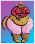  2019 absurd_res anthro belly big_belly big_breasts blue_eyes boots bottomwear breasts clothing deep_navel digital_media_(artwork) domestic_cat felid feline felis female footwear guitar guitar_pick hi_res hooded mammal muse_melody_canvas musical_instrument musical_note navel obese obese_anthro obese_female open_mouth overweight overweight_anthro overweight_female pants playing_music plucked_string_instrument solo string_instrument sweatshirt thick_thighs topwear viroveteruscy 