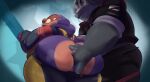  alien anal anal_fingering anthro big_butt bottomwear bottomwear_down butt clothed clothing debudraws disney duo fingering gantu grin hi_res jumba_jookiba lilo_and_stitch male male/male male_penetrated male_penetrating male_penetrating_male overweight pants pants_down partially_clothed penetration sex sharp_teeth smile teeth 