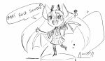  ambiguous_gender anthro bat bat_wings cetacean clothed clothing dialogue drawfee duo english_text feral fully_clothed hatsune_miku hi_res karina_farek mammal marine membrane_(anatomy) membranous_wings pigtails singing sketch smile speech_bubble text vocaloid wings 