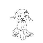  anonymous_artist balls bovid caprine disney feral genitals goat hi_res hooves looking_at_viewer male mammal monochrome open_mouth penis sitting sketch smile solo valentino_(wish) wish_(movie) 